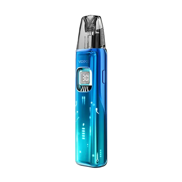 VOOPOO ARGUS Matrix 阿格斯 Matrix 電子煙主機 - 海軍藍 (Navy Blue) 款式。標準白底產品圖 (Isolated on white)，清晰展示深藍色透明機身設計、側面進氣孔與底部接口細節，適用於電商目錄展示。