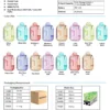 VOOPOO REPOP 35K 產品完整規格表。詳細列出核心參數：35000口超長續航、Dual Mode 雙模式 (Norm/Turbo)、800mAh 可充電電池、16mL 總煙油容量 (5mL棉倉+11mL水晶倉)。包含 Juicy Lock 鎖鮮技術介紹及 15 種口味全覽。