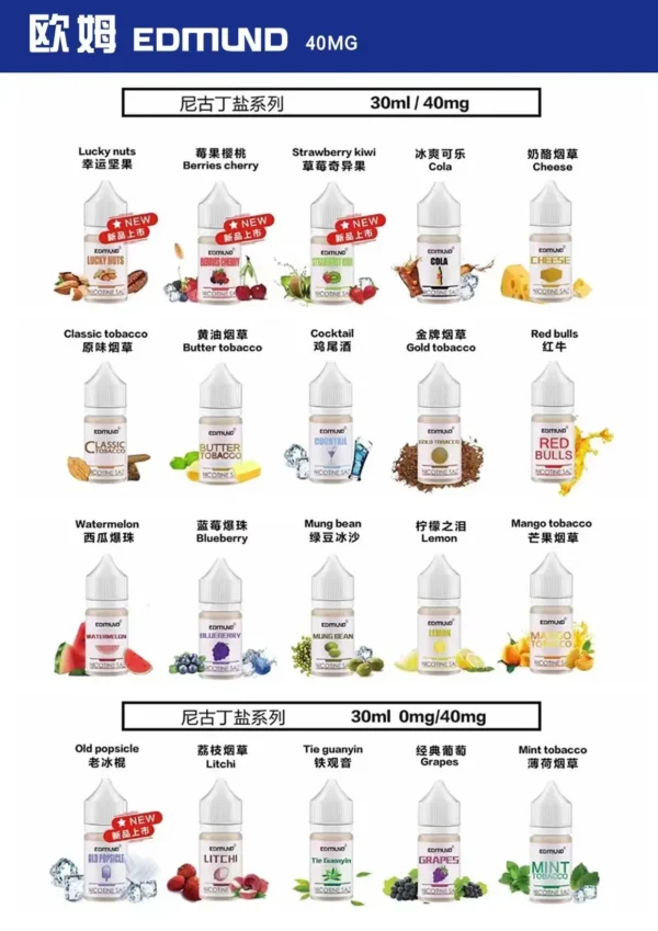歐姆 EDMOUND 煙油｜30mL 40mg 美國丁鹽產品圖