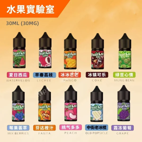 水果實驗室 FruitLab 煙油|30mL 30mg 冰爽果香 水果實驗室 FruitLab 煙油|30mL 30mg 冰爽果香產品圖